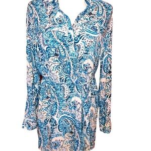 Bit & Bridle Rayon Shirt Dress M